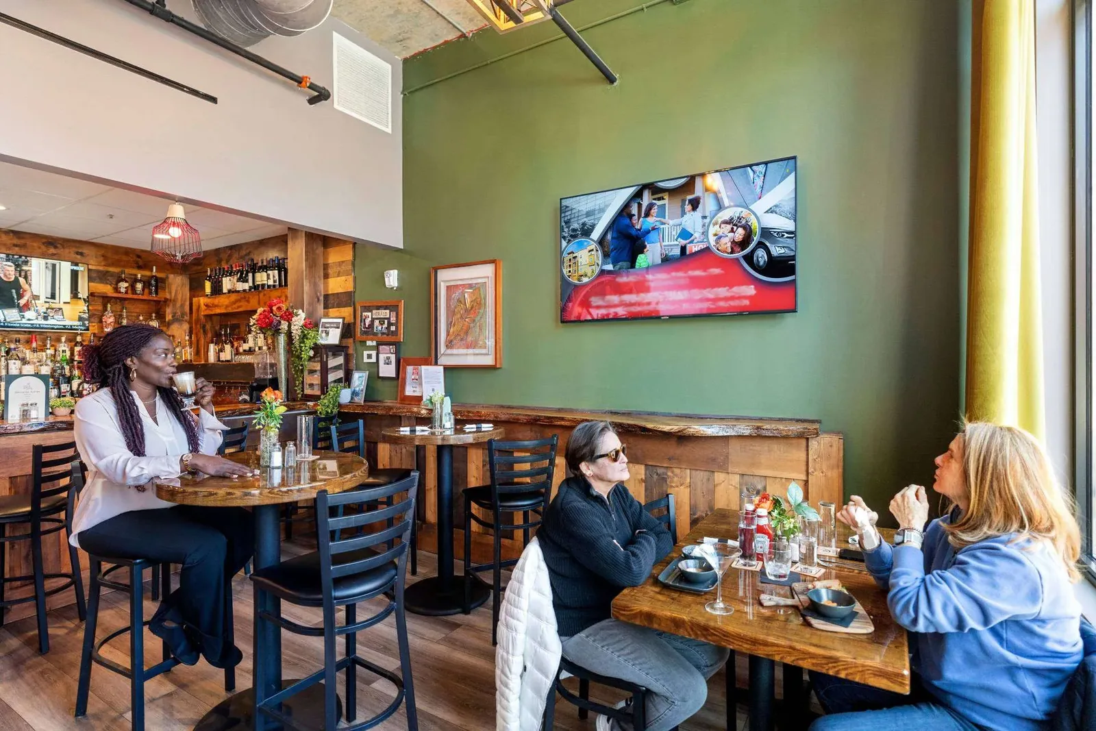 Indoor billboard at a local San Antonio venue